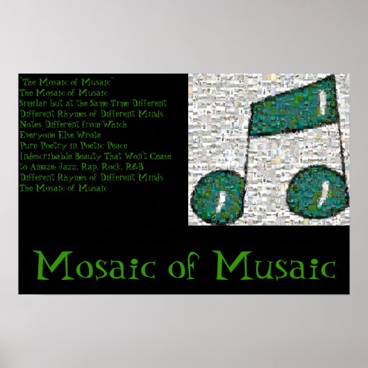 Musaïsche mozaïek poster (Voorkant)