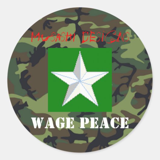 Musashi Design Wage Peace Sticker (Voorkant)
