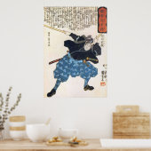 MUSASHI Miyamoto met twee Bokken Japans Samurai Poster (Keuken)