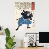 MUSASHI Miyamoto met twee Bokken Japanse Samura Poster (Thuiskantoor)