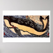 Musashi op de achterkant van een walvis poster (Voorkant)