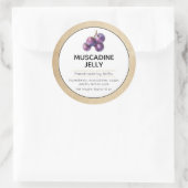 Muscadine Jam of Jelly Canning Jar Label (Tas)