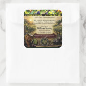 Muscadine-sap-etiket Vierkante Sticker (Tas)