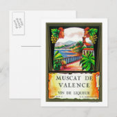 Muscat de Valence Wine LabelEurope Briefkaart (Voorkant / Achterkant)