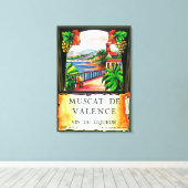 Muscat de Valence Wine LabelEurope Canvas Afdruk (Insitu (Houten vloer))