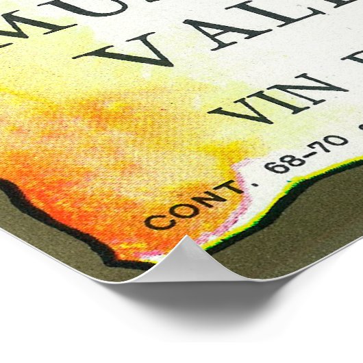 Muscat de Valence Wine LabelEurope Poster (Hoek)