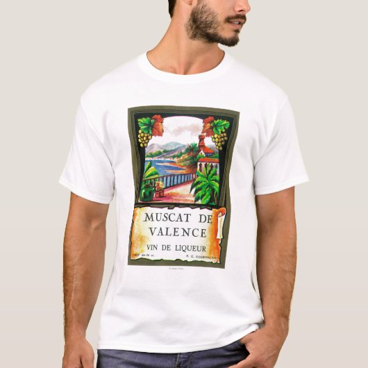Muscat de Valence Wine LabelEurope T-shirt (Voorkant)
