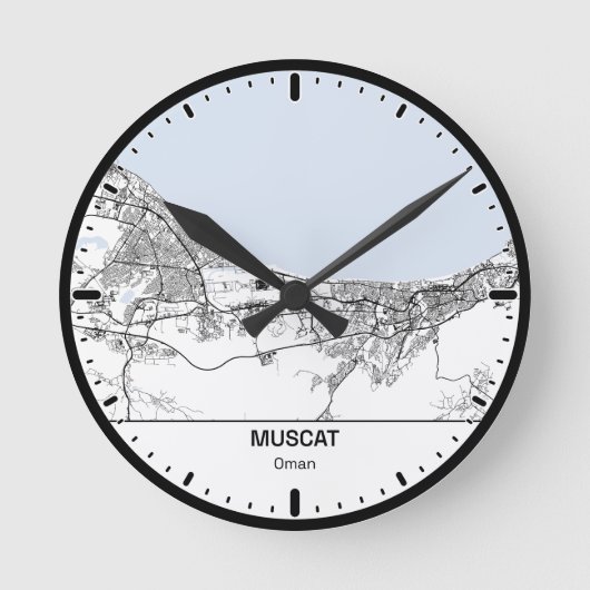 Muscat Klok Stad Lijn Kunst (Voorkant)