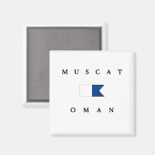 Muscat Oman Alpha duikvlag Magneet (Voorkant / Achterkant)