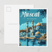 Muscat Oman Artistic Travel Illustration Briefkaart (Voorkant / Achterkant)