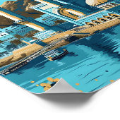 Muscat Oman Artistic Travel Illustration Poster (Hoek)