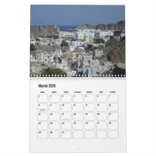 Muscat-Oman Calendar Kalender (Mar 2026)