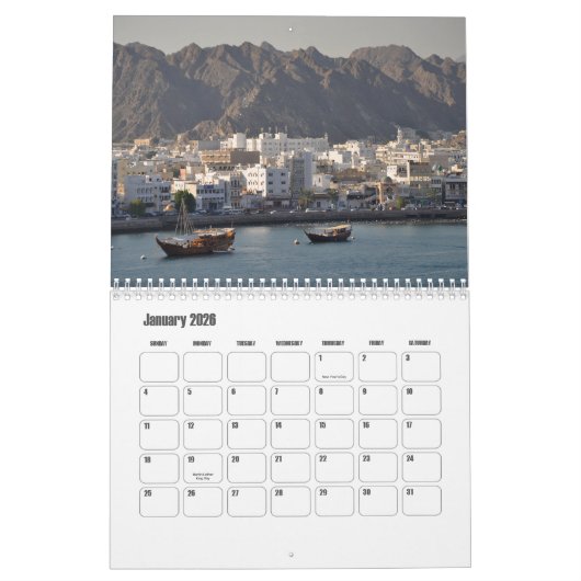 Muscat-Oman Calendar Kalender (Jan 2026)