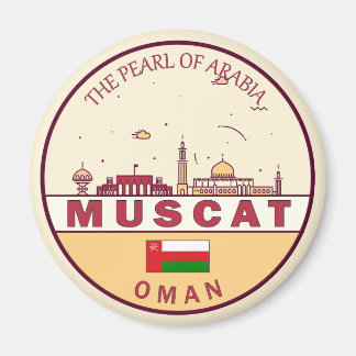 Muscat Oman City Skyline Emblem Magneet