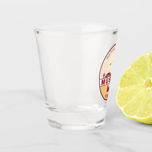 Muscat Oman City Skyline Emblem Shot Glas (Links)