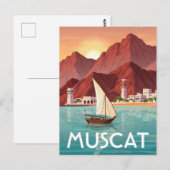 Muscat Oman Reizen Briefkaart (Voorkant / Achterkant)