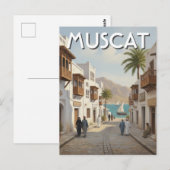 Muscat Oman Reizen Briefkaart (Voorkant / Achterkant)