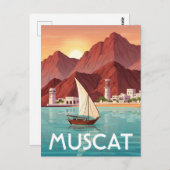 Muscat Oman Travel Briefkaart (Voorkant / Achterkant)