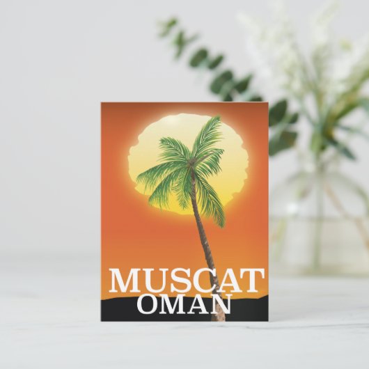 Muscat Oman vakantie-poster Briefkaart (Staand voorkant)