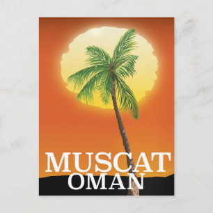 Muscat Oman vakantie-poster Briefkaart