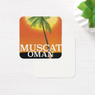 Muscat Oman vakantieposter Vierkante Visitekaartjes