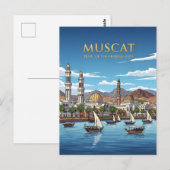 Muscat Oman waterkant stadsbeeld Briefkaart (Voorkant / Achterkant)