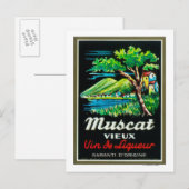 Muscat Vieux Wine LabelEurope Briefkaart (Voorkant / Achterkant)