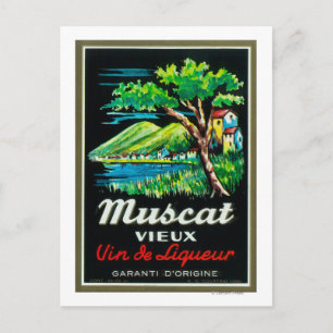 Muscat Vieux Wine LabelEurope Briefkaart