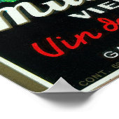 Muscat Vieux Wine LabelEurope Poster (Hoek)