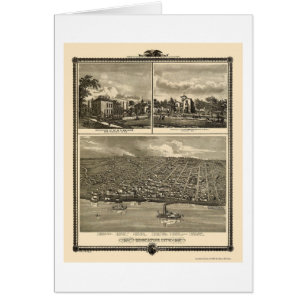 Muscatine City, IA Panoramic Map - 1875