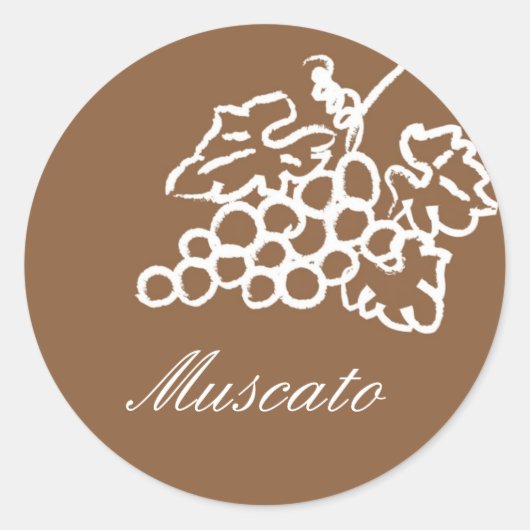 Muscato - Gepersonaliseerd Ronde Sticker (Voorkant)
