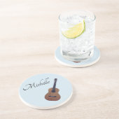 Muscial Custom Guitar Blue Zandsteen Onderzetter (Zijkant)