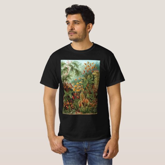  Muscinae, Mos Planten door Ernst Haeckel T-shirt (Voorkant volledig)