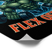 Muscle Alien Geregistreerde Flex Offender Funny Gy Poster (Hoek)