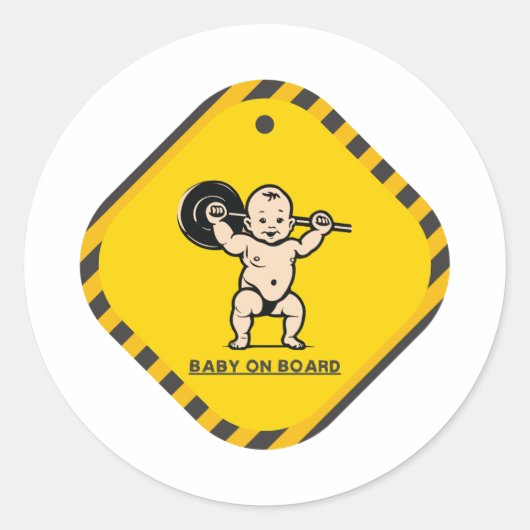 Muscle Baby On Board Sticker - Leuk en functioneel (Voorkant)