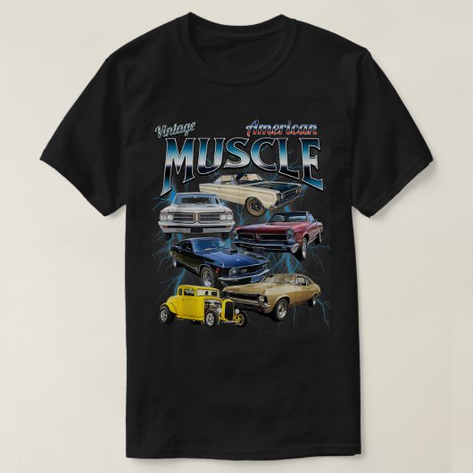  Muscle Bootleg Stijl Amerikaans T-shirt (Design voorkant)