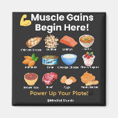 Muscle Building Fridge Magnet (Voorkant)