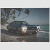 Muscle Car - Chevelle- Strand voorzijde decoupage Tissuepapier (Voorkant)