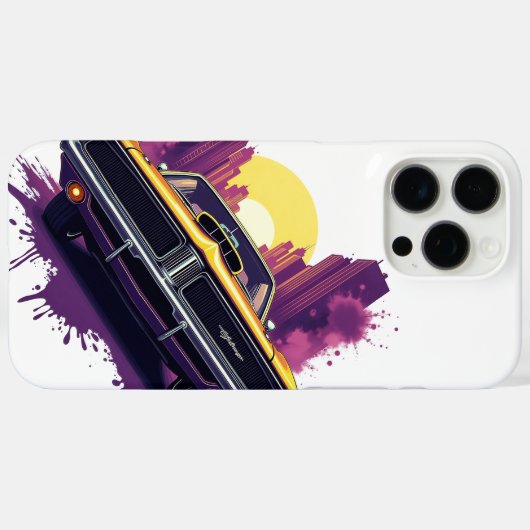 Muscle Car City Skyline Phone Case (Achterkant (horizontaal))