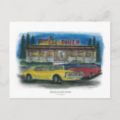 MUSCLE CAR DINER briefkaart (Voorkant)