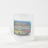 MUSCLE CAR DINER MATGLAS KOFFIEMOK (Voorkant links)