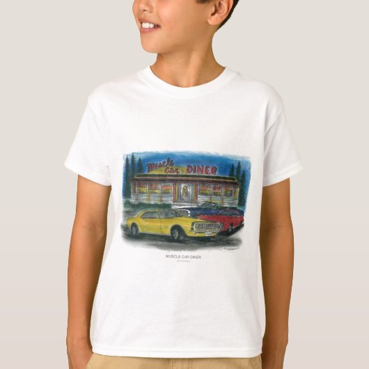 MUSCLE CAR DINER T-SHIRT (Voorkant)
