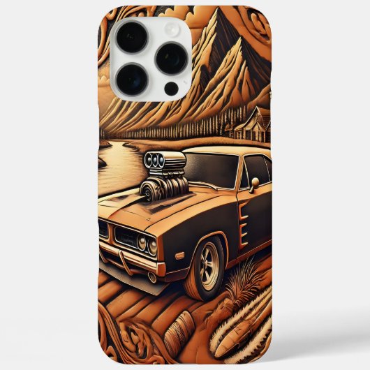 Muscle Car Elegance in Schilderachtig gelukzalighe Case-Mate iPhone Case (Achterkant)