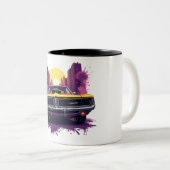 Muscle Car Graffiti Mug Tweekleurige Koffiemok (Voorkant rechts)