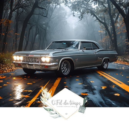  Muscle Car - Impala - Herfst Forest Highway Tissuepapier