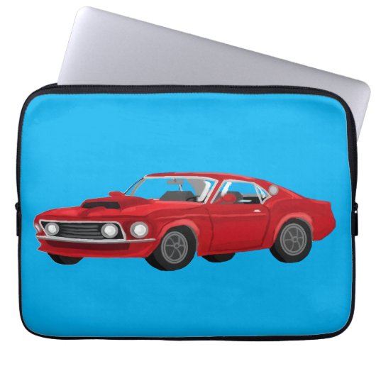 Muscle car laptop sleeve (Voorkant)