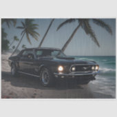 Muscle Car - Mustang- Strand voorzijde decoupage Tissuepapier (Voorkant)