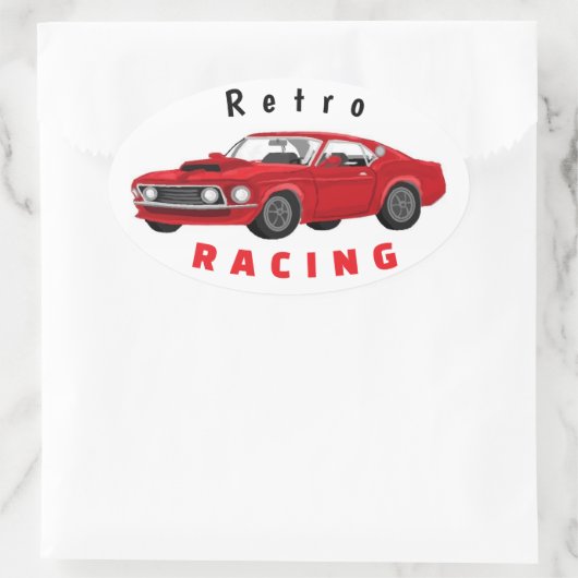 Muscle car ovale sticker (Tas)
