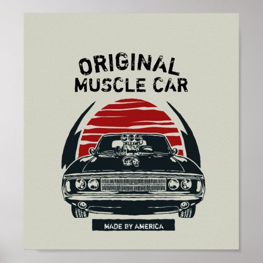 Muscle Car Poster (Voorkant)