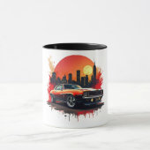 Muscle Car Street Art Coffee Cup Mok (Midden)